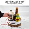 2‑Tier Rotating Spice Storage Tray, Countertop Condiment Organizer
