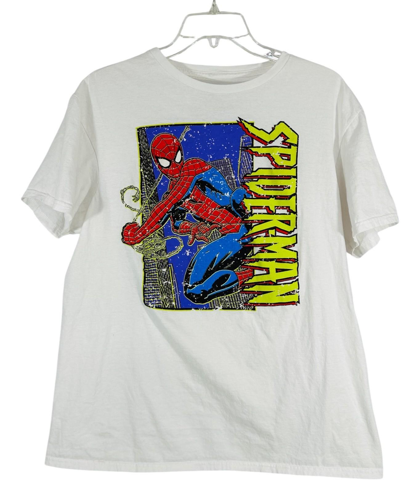 Marvel Spider-Man T-shirt Mens Size Large Superhero Comic Cartoon Mad Engine S