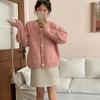 Retro Twist Knitted Cardigan for Women's Autumn and Winter New High-end Gentle Wind Soft Waxy Sweater Jacket for Women
