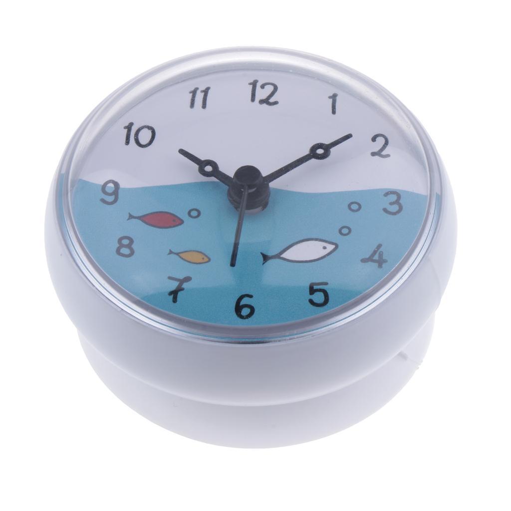 Shower Bath Time Display Wall Clock Machine Blue Silicone Modern Decor for Bathroom and Shower