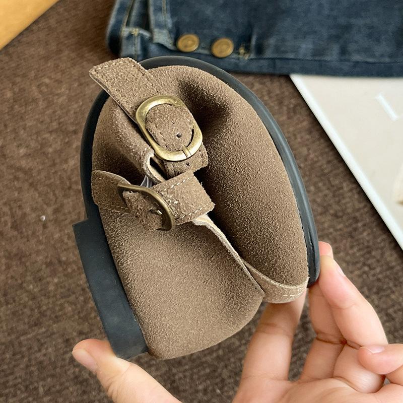 Retro women's autumn new one-pedal lazy shoes flat-soled soft-soled shallow-mouth Mary Jane single shoes