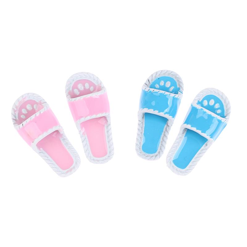 1/12 Scale Dollhouse Miniature Mini Slipper For Doll Shoes Accessories