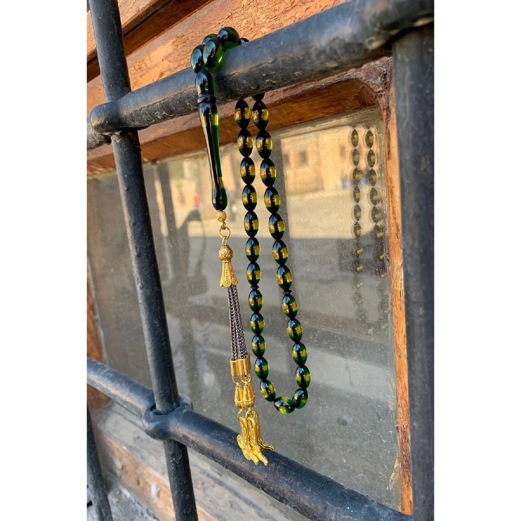 Herren-Gebetsperlen aus Vernier-Pulver-Bernstein