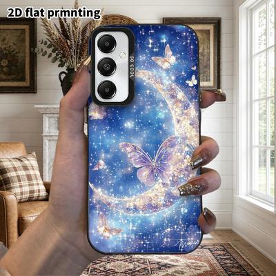 Phone Case: 2D Flat Samsung Galaxy A34 A35 M05 M06 S20 S22 S21 FE Plus 5G Protective Case, Couples Style, Nebula Starry Sky Design, Christmas and Hall