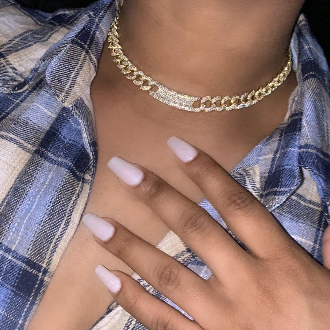 

Zircon Diamond-Encrusted Hip-Hop Women s Necklace