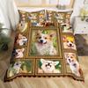 Dog Puppy Down Comforter Set Bedding Set 3-piece Cover Set