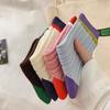 A Pair Soft Mid Tube Socks Stripes Long Socks Durable Womens Crew Socks  for Women