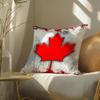 Canada Canadian Flag Ca Leaf Cushion Cover Soft Short Plush Pillow Cover Smooth Cozy Texture Aesthetic Cushion Case Home Decor