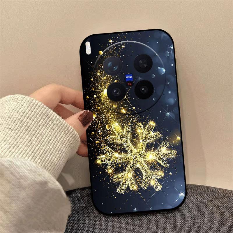 Christmas Painting Silicone Case For Vivo X300 X200 Ultra X200s X300 X100 X100s Pro Mini Soft TPU Shockproof Cover X200FE Fundas
