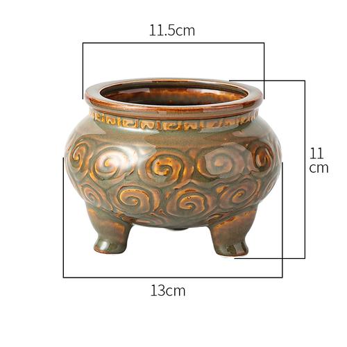 1pc Ceramic Incense Burner Decorations Buddhist Hall Utensils Temple Sacrifice Home Decor Pray for Auspiciousness Feng Shui