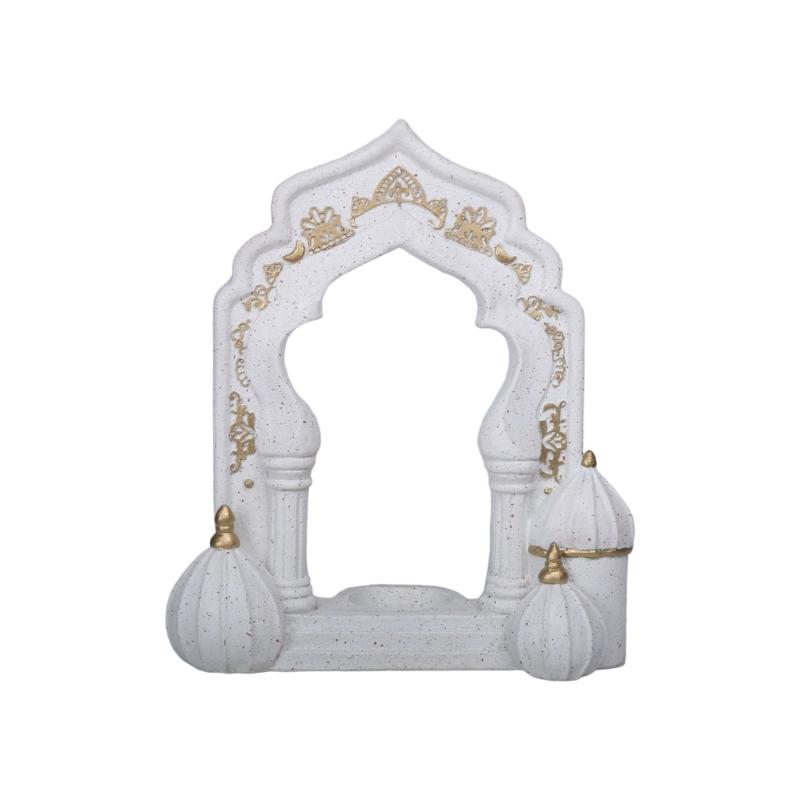 Resin Castles Figurine Ornament Eid Ramadans Festival Tabletop and Shelf Diplay Decors for Interior Decoration Purposes