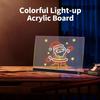 Led Note Board with Colors Acrylic Set Glowing Desktop Sign Letter Memo Painting Manual Multiple Light Colors for Classroom Home Decor Office Gift