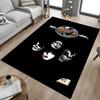 1pc KISS band Home Office, Durable Polyester Floor Mat with Easy, Office Decor, Urban Style, Nonslip Backing, Highquality Fabric