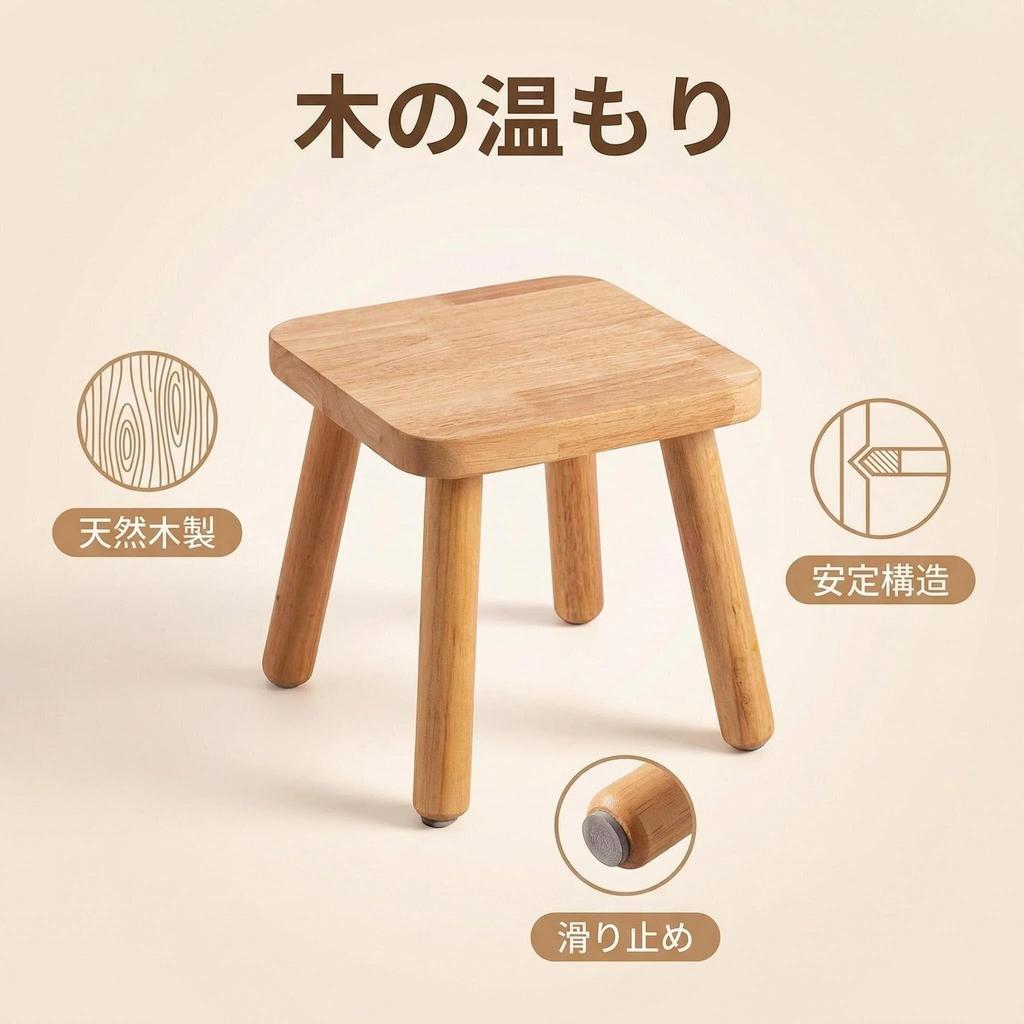 Pinyunxuan Wooden Stool, Small Stool Made of Solid Rubberwood, Suitable for Adults and Children, Fashionable Colors, Very Suitable for Bedrooms, Bathr