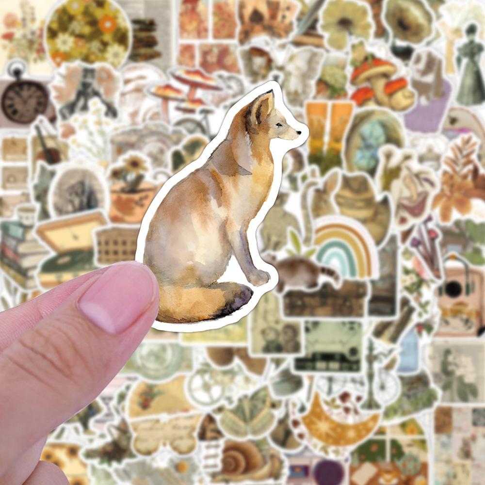 50110Pcs Classic Vintage Stickers Retro Aesthetic Cottagecore Decor For Scrapbooking Laptop Fridge Guitar Travel Luggage