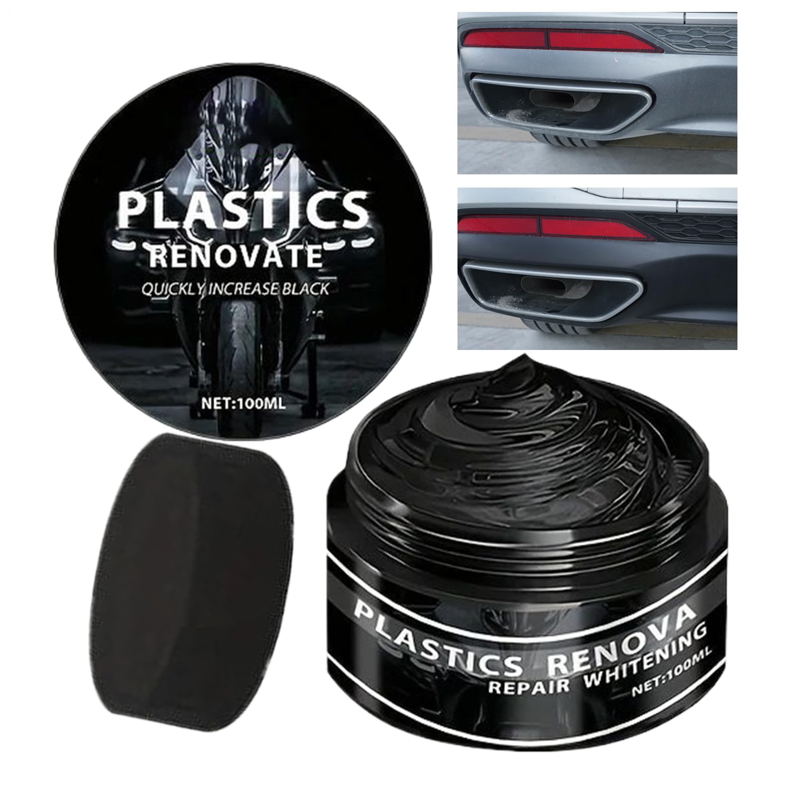 

Mqyra Car Black Trim Restorer - Паста для ремонта царапин автомобиля, 100 мл Ремонт резины Single attribute