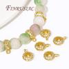2/4/6Pcs Pendant Bails For Jewelry Making 18K Gold Plated Brass Bail Beads Connectors For DIY Necklace Findings