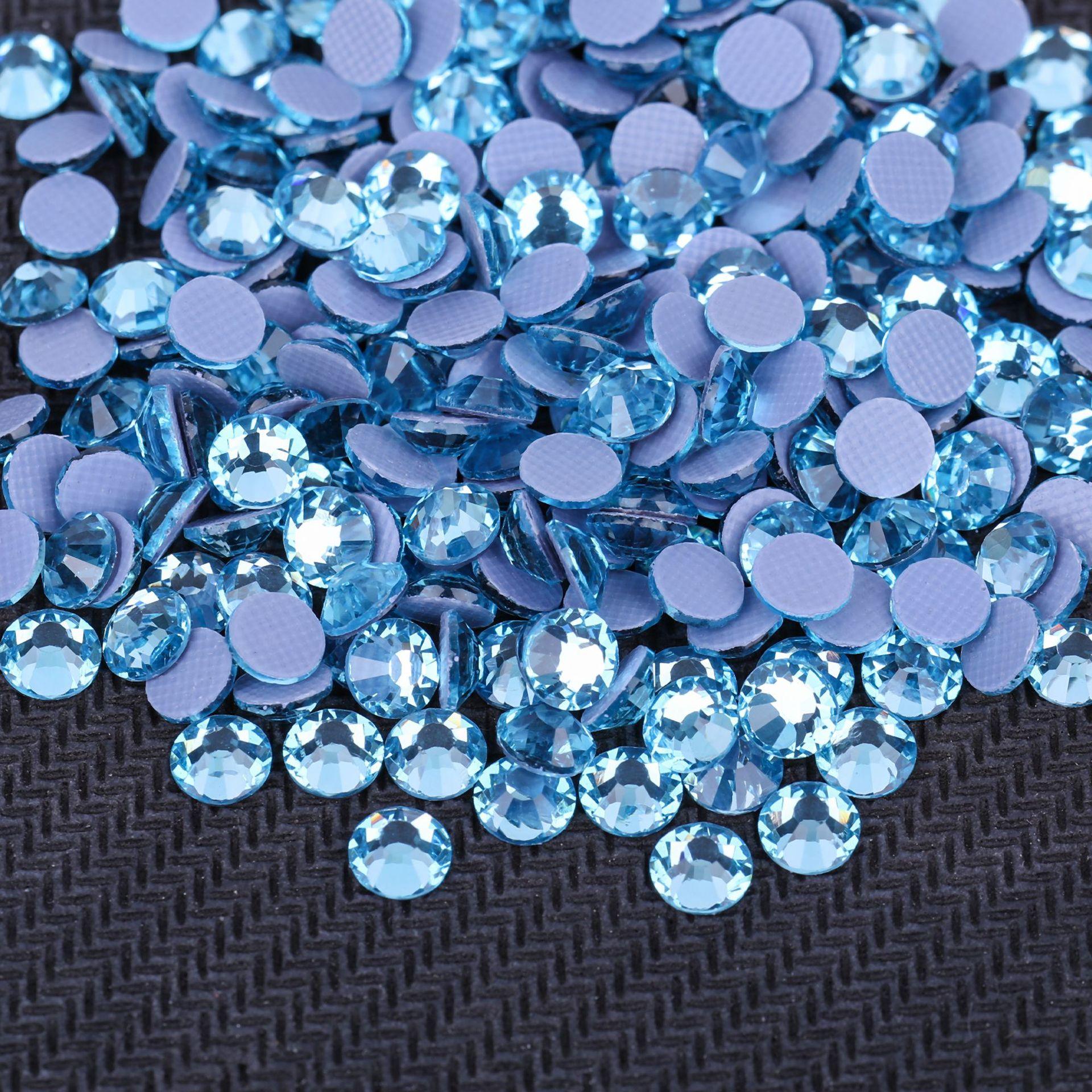 

М який Імітація Австрійського Гарячого Діаманта, Скляний Страз Гарячого Розплаву Клейова Основа DIY Чохол для Мобільного Телефону Аксесуари для Одягу SS20 #1440 pcs озеро синього кольору