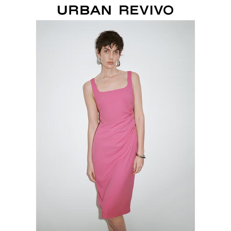 

UR Women s French Retro Pleated Square Neck Dress UWM740014 S