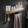 Solid Wood Bathroom Shelving Wall Hanging Toothbrush Teeth Cup Holder Cosmetics Storage Rack Towel Holder Paper Towel Holder