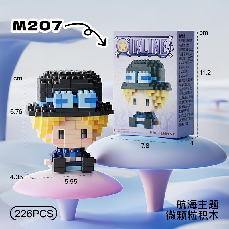 New Anime Piece Micro Action Figure Block Chopper 3d Anime Model Assembly Mini Diy Accessories Toys Surprise Gift For Fans