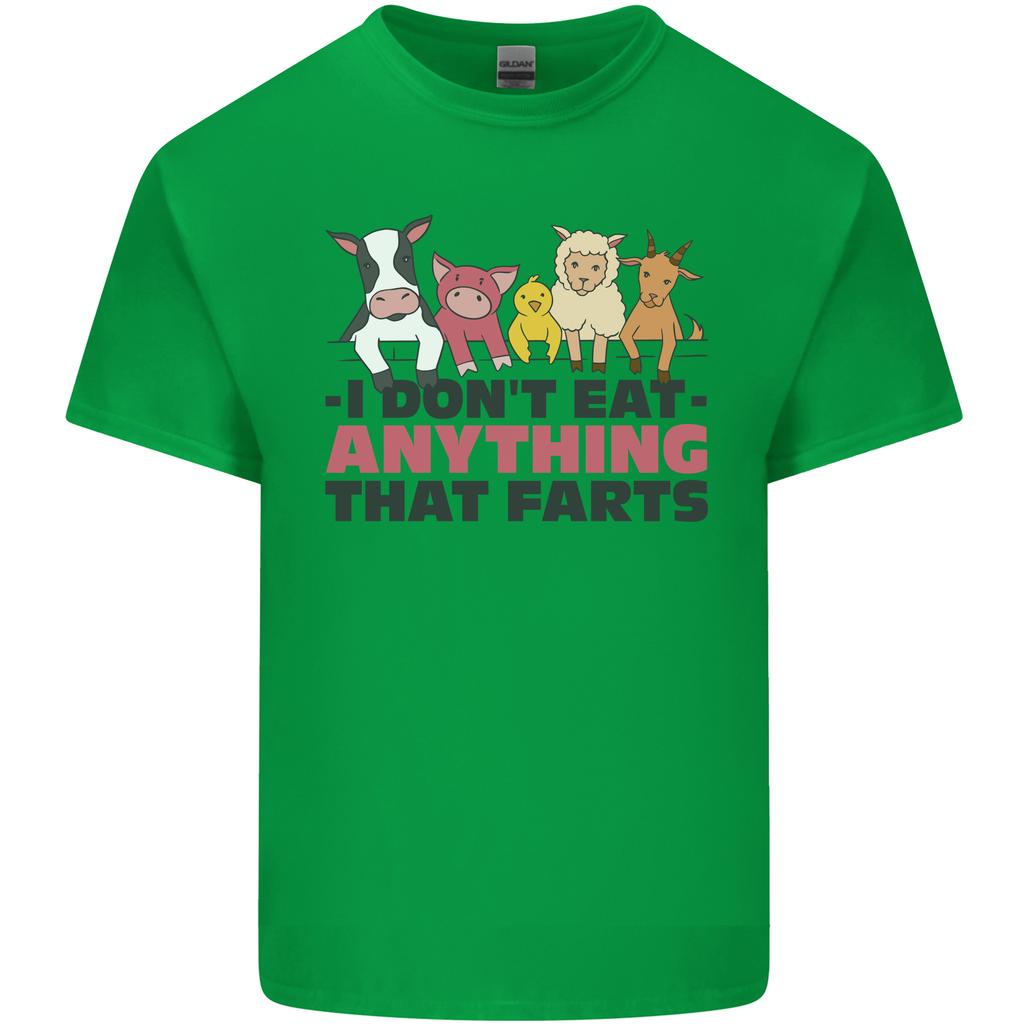 Anything That Farts Funny Vegan Vegetarian Unisexs Light Cotton TShirt