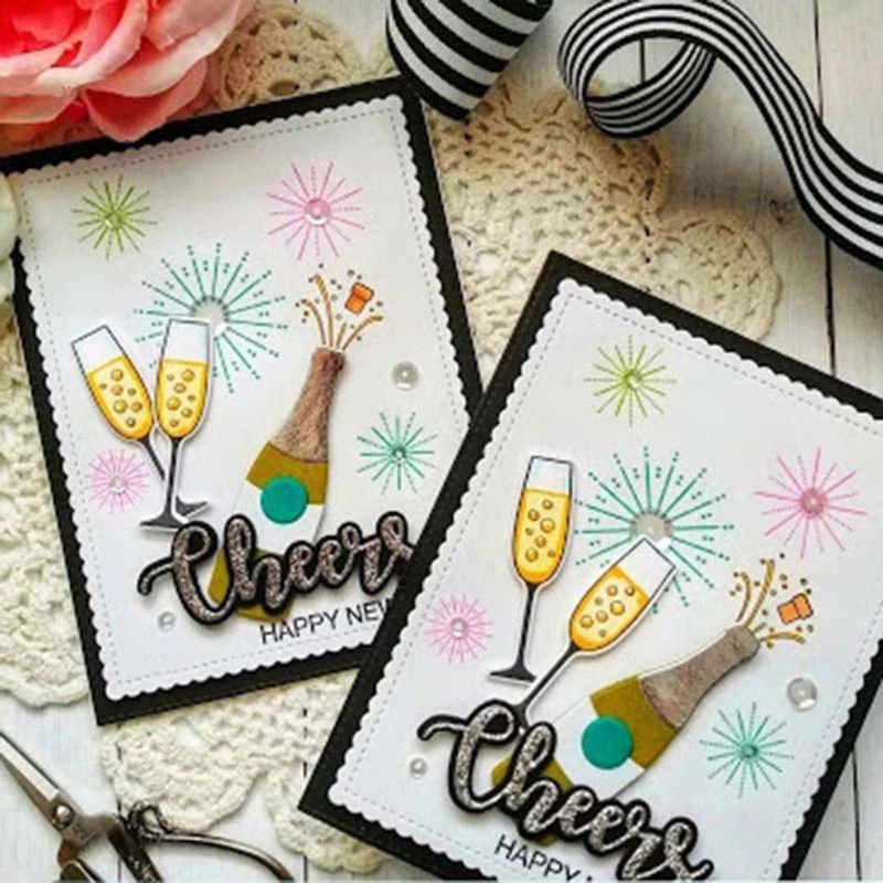 caralin Wine Glass Cutting Dies Clear Stamp for DIY Scrapbooking PaperCard Embossing Measure Ruler Silver caralin Wine Glass Cutting Dies Clear Stamp for DIY Scrapbooking PaperCard Embossing Measure Ruler Silver