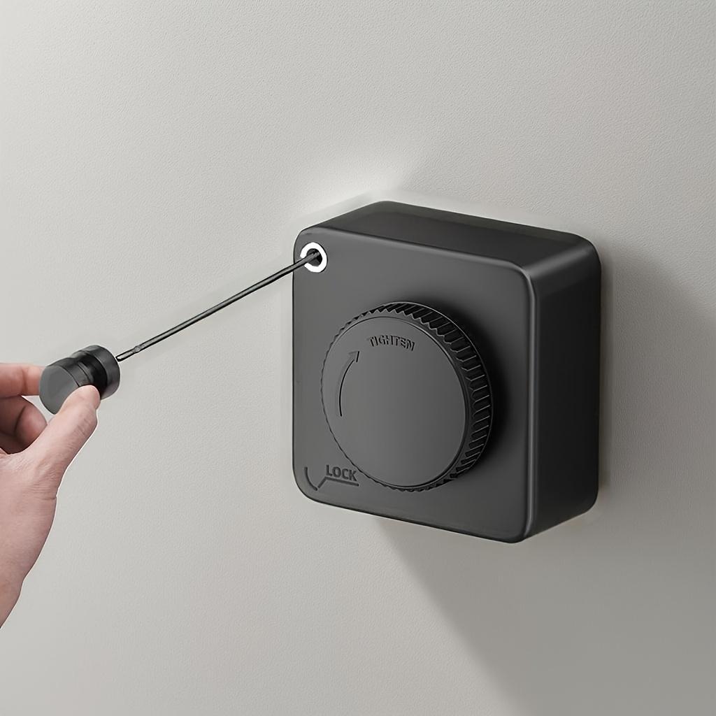 

Невидимая квадратная сушильная веревка, волшебный инструмент для развешивания одежды на балконах и в ванных комнатах. Не требует сверления. чёрный