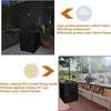 1pc Black Waterproof Upright Freezer Cover with Zipper, Made of Polyester Material, Outdoor Refrigerator Protective Cover