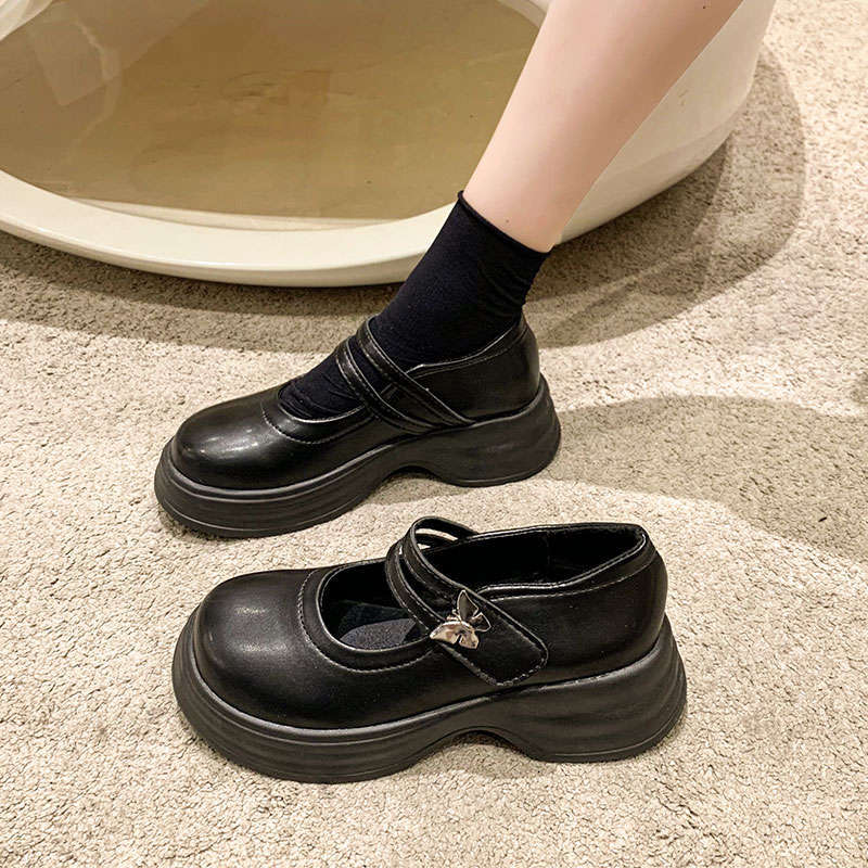 

Новые женские туфли на толстой подошве, увеличивающие рост, туфли-лодочки на одной линии, нескользящие туфли из губки 40