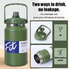 4000ml Tumbler Cup For Coffee Keep Cold Stainless Water Bottle With Straw Space Kettle American-Style Portable Outdoor Sports