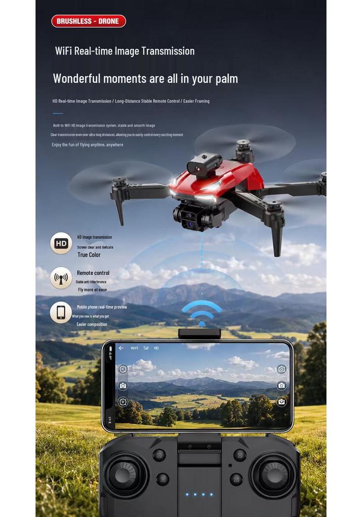 H14 HD Dual Camera Drone with Obstacle Avoidance and Optical Flow - Remote Control Four-Axis Toy