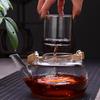 1pc High Borosilicate Glass Teapot with Bamboo Handle - Boil & Brew Tea, Detachable Infuser for Flower Tea & Herbal Tea - Home Use