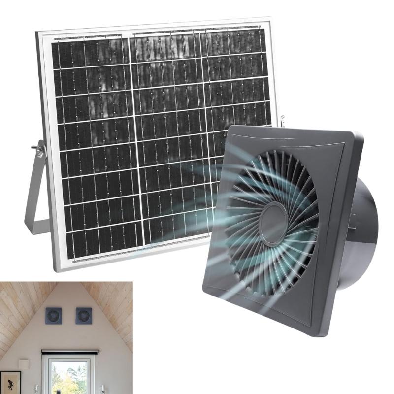 Vysoce účinný solární ventilační systém Odsávací ventilátor 3W Venkovní ventilační řešení pro skleníky a přístřešky pro zvířata
