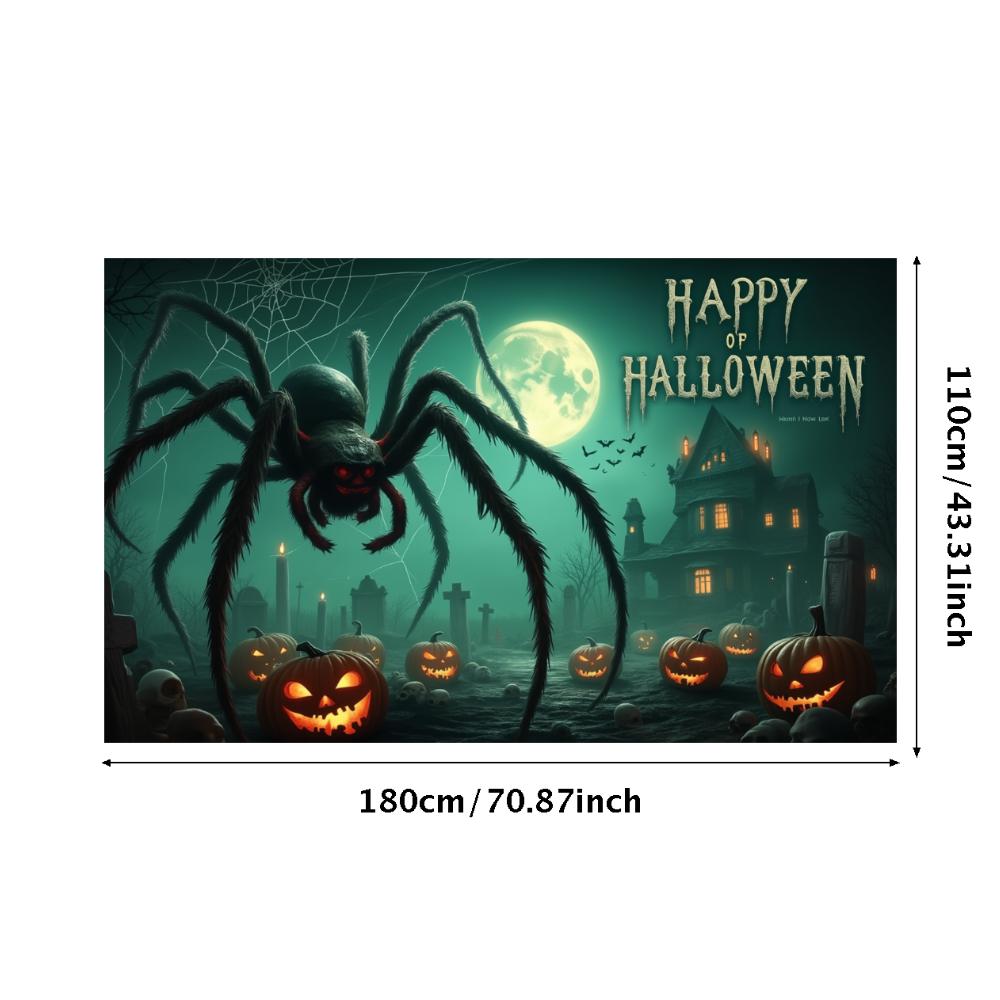 Halloween Banner Skulls Spooky Decoration Event Decoration Eerie Atmosphere Night Decoration For Spooky Night Party Prop