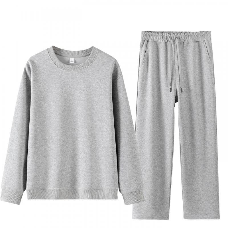 Autumn and winter comfortable casual loose sweater women's crew neck hooded college style sports style new trend flat mouth suit