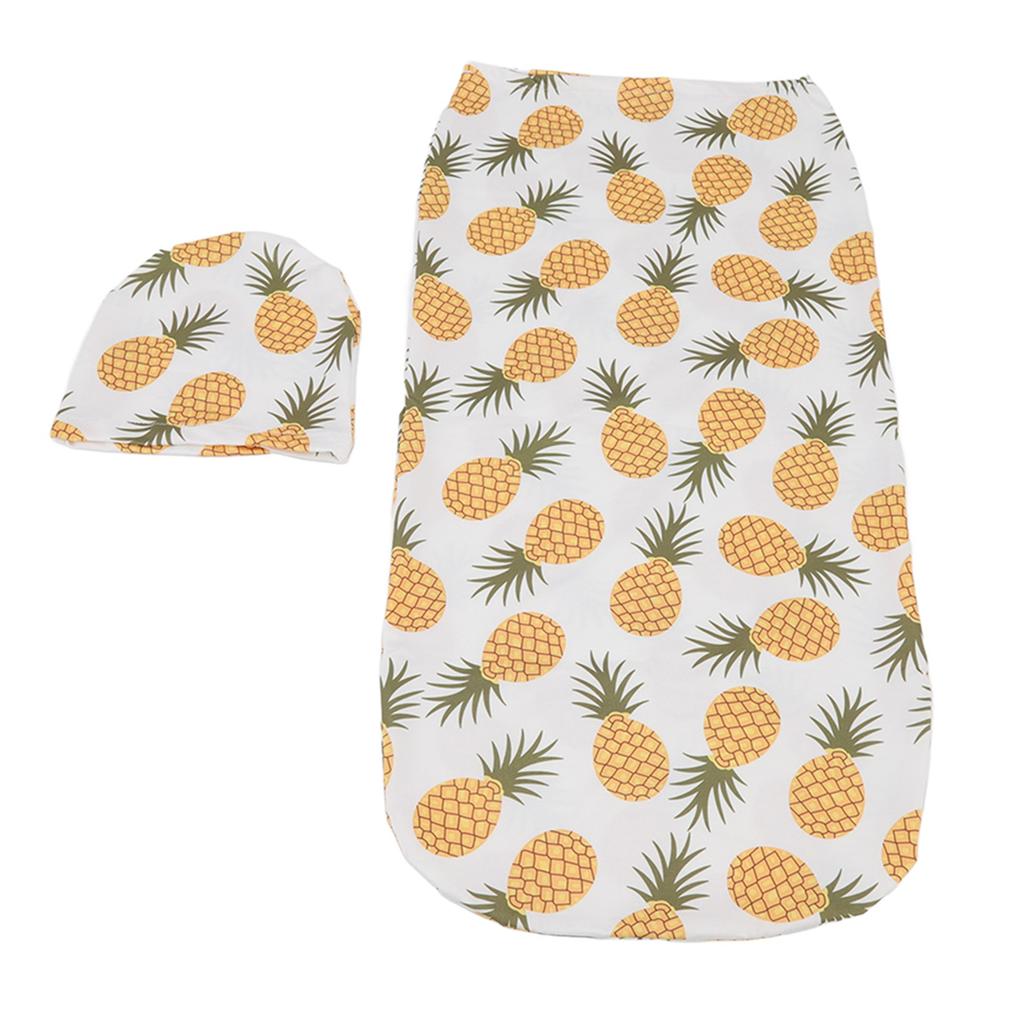 Swaddle Sack Soft Elastic Anti Startle Baby Swaddle Blanket Hat Set Newborn Wrap Baby Hat Set for 0