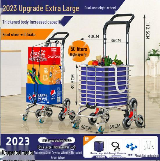 Chariot de Courses Pliant Portable Tianxi avec Roues pour Escaliers