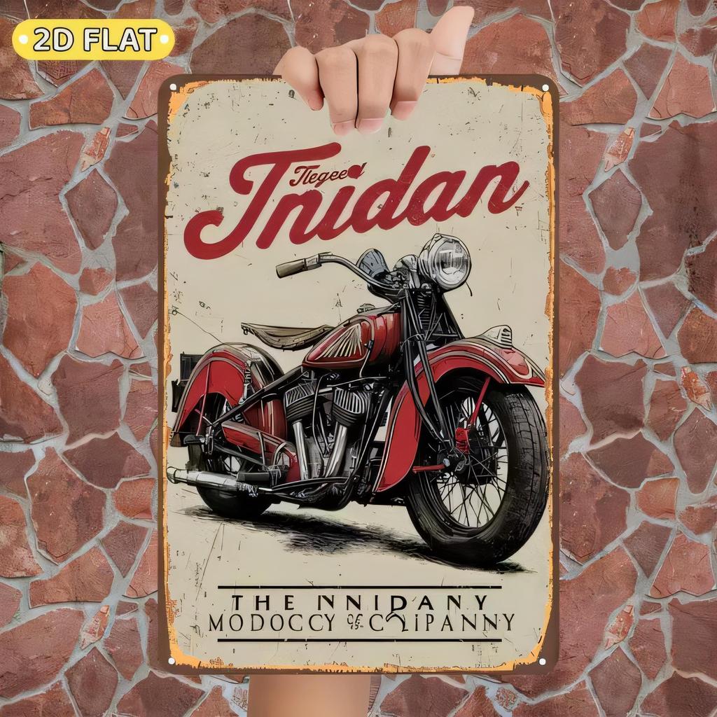 Tin Sign Vintage Poster D Flat Metal Wall Art Decor for Garage Bar Man Cave Retro Rustic Plaque Signage Hot Rod Biker Gift Ho