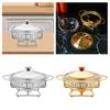 Buffet Food Warmer 2L Stable Portable with Handle Round Pan for Events And