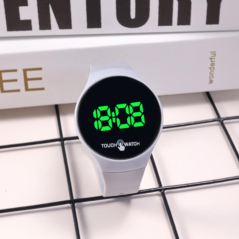 Relógio Esportivo LED Touchscreen Estilo Coreano Unisexo – Moderno, Simples, Design com Luz Verde