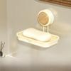 1/2 Layer Suction Cup Soap Dish Detachable Wall Mounted Soap Rack No-Drill Soap Drain Box  Toilet