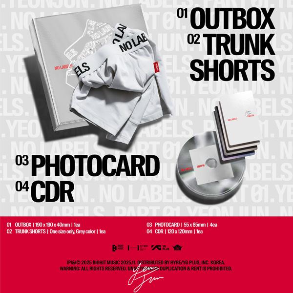 [Pre-order] YEONJUN - NO LABELS: PART 01 (Trunk Shorts Ver.)