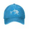 Pike Fish Baseball Cap Classic Distressed Denim Fishing FisherUnisex Headwear for Unisex Women Outdoor Activities Caps Hat