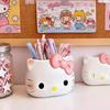  Pen Holder Creative Cartoon Anime  Pen Box Desktop Storage Pen Bag Makeup Brush Storage Container Student Box