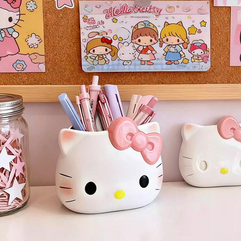  Pen Holder Creative Cartoon Anime  Pen Box Desktop Storage Pen Bag Makeup Brush Storage Container Student Box