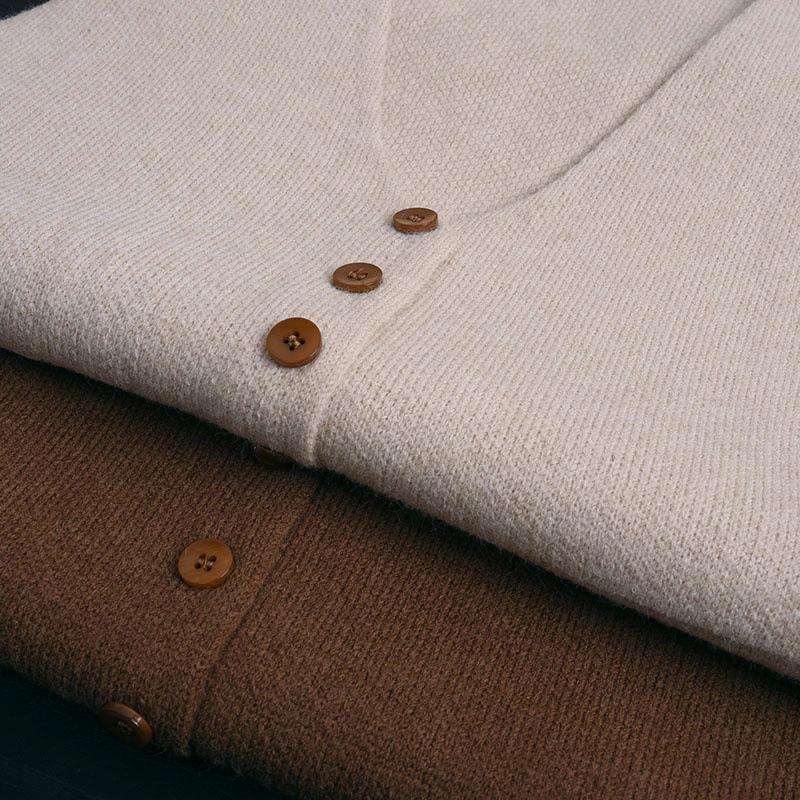 Korean Version of the Solid Color Inner Waistcoat Autumn and Winter Jacket, V-neck Single-breasted All-match Soft Suit Knitted Vest Women 078J10