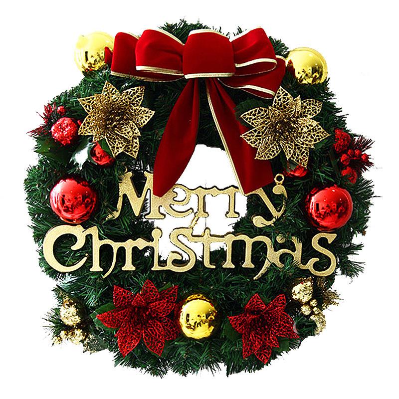 Christmas Wreath Garland Decoration Hanging Ornament for Hotel Mall Holiday Party Supplies