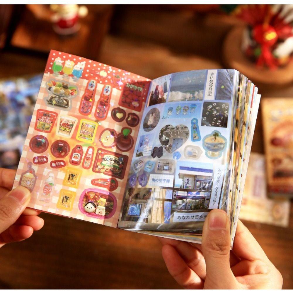 Kawaii DIY Príručka Dekoratívne Nálepky 30 Listov Scrapbook 2025 Kniha s Nálepkami