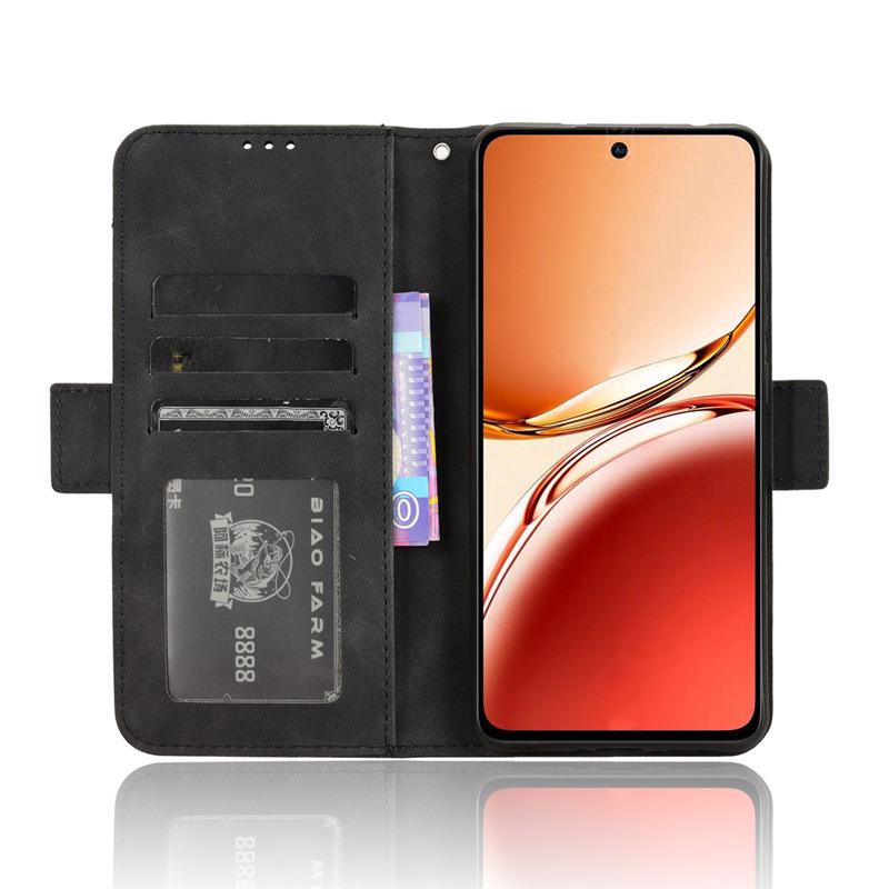 OPPO F27/Reno 12F 5G Leather Flip Case with Multi-Card Slots